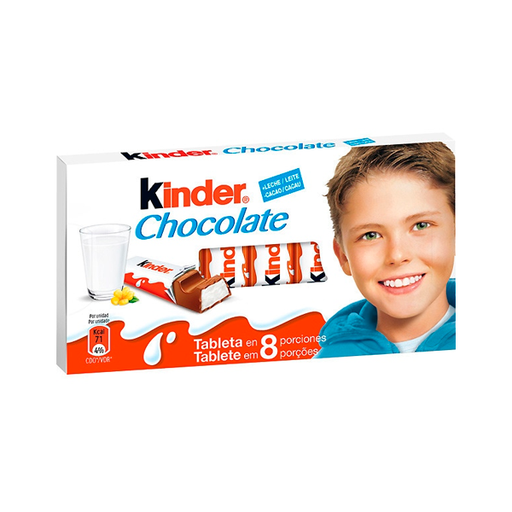 [8000500049617] Barritas De Chocolate Con Leche Kinder Chocolate 8