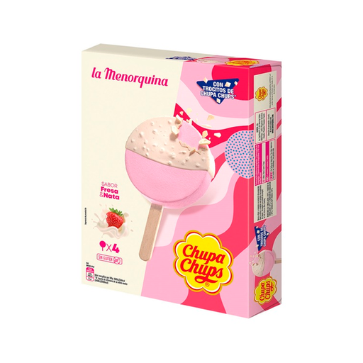 [18421542018558] Helado Chupa Chups Cremosa La Menorquina 20 Ud