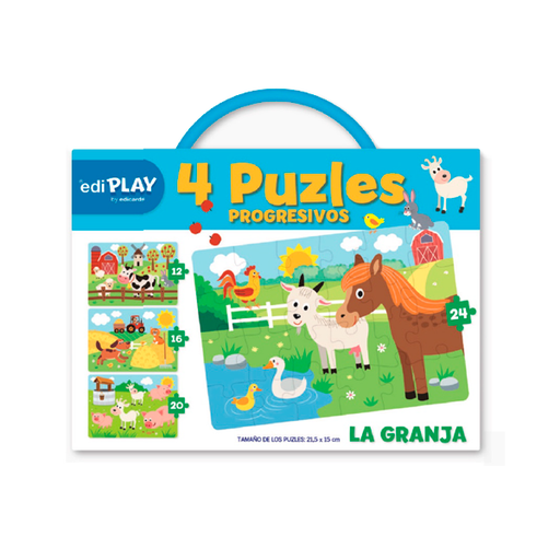 [0279] Edi Play Caja Puzzles Progresivos Granja 5u