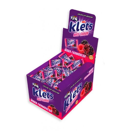 [8410525219283] Chicle Klets mora frambuesa s/a 200 ud Fini
