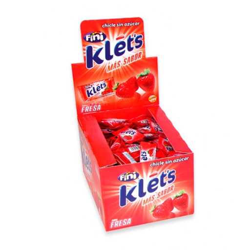 [8410525205774] Chicle Klets fresa s/a 200 ud Fini