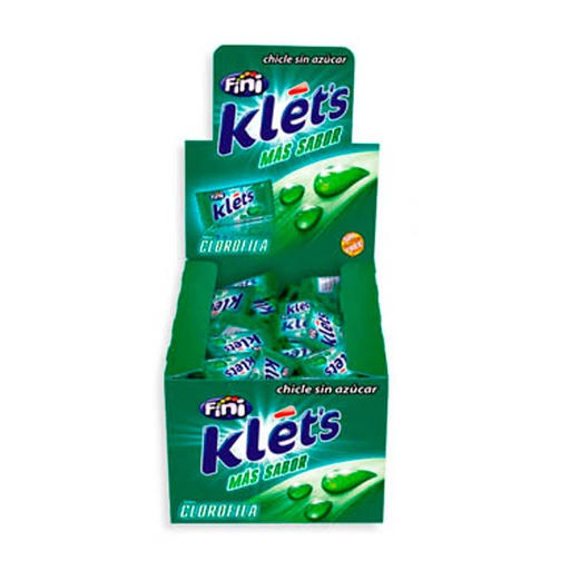 [8410525212253] Chicle Klets clorofila sin azúcar 200 ud Fini