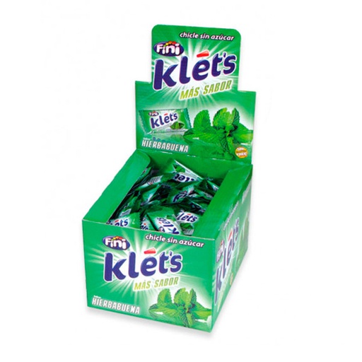 [8410525205781] Chicle Klets hierbabuena s/a 200 ud Fini