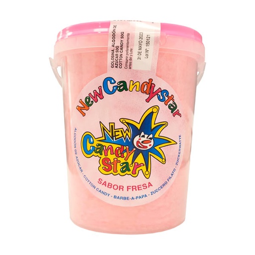 [8429826062610] Algodon de azucar fresa 50 g (6 ud) New Candy Star