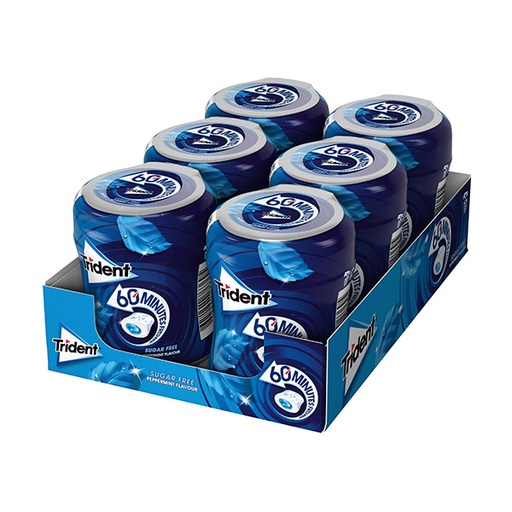 [8723400946359] Chicles Menta Bote 60 Minutos (6 ud) Trident