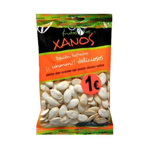 [8420335825130] Xanos pipas de calabaza sin sal 80 g (10 ud)
