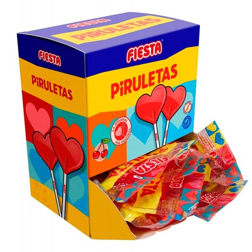 [QC13450] Piruleta Corazon Cereza 20 Ud 48152 Fiesta