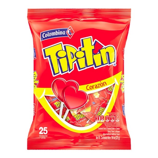 [QC13636] Tipitin Corazon 25 X 9 Gr 1 Ud Fiesta