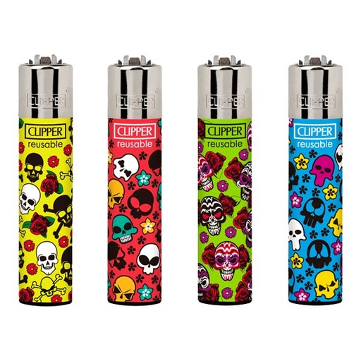 [8412765956621] Mechero natural skulls 48 ud Clipper