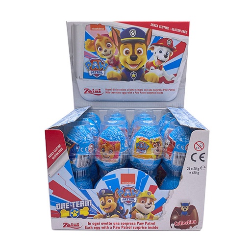 [8004735094466] Huevos chocolate Patrulla Canina 24 ud Bip Candy