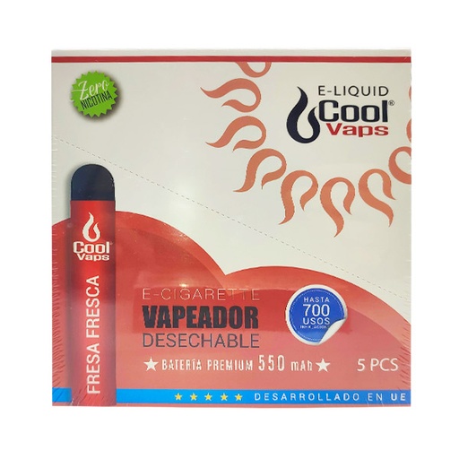 [5050565637178] POD COOLVAPS FRESA SIN NICOTINA 600 PF 5 UD