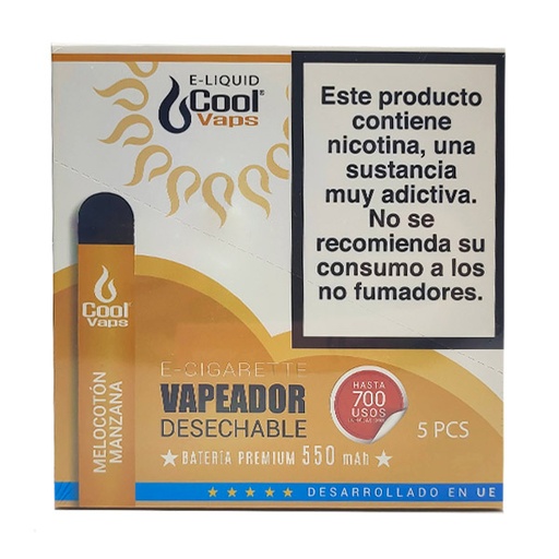 [5050565637147] POD COOLVAPS MELOCOTON-MANZANA 20 MG NIC 600 PF 5 UD
