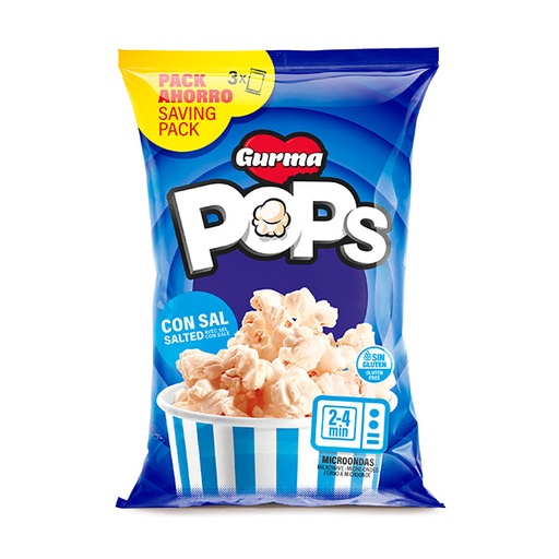 [8437010144110] Gurma Pops microondas sal 100 g (3 ud)