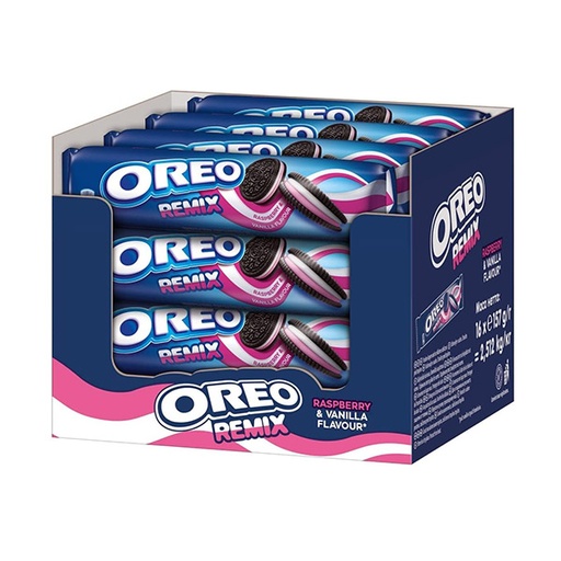 [07622201501129] Oreo remix frambuesa y vainilla 157 g (16 ud) Mondelez