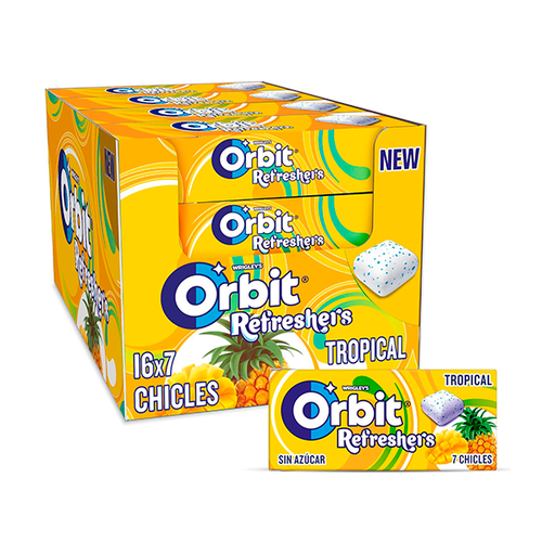 [4009900540513] Orbit Refreshers Tropical (16 ud)