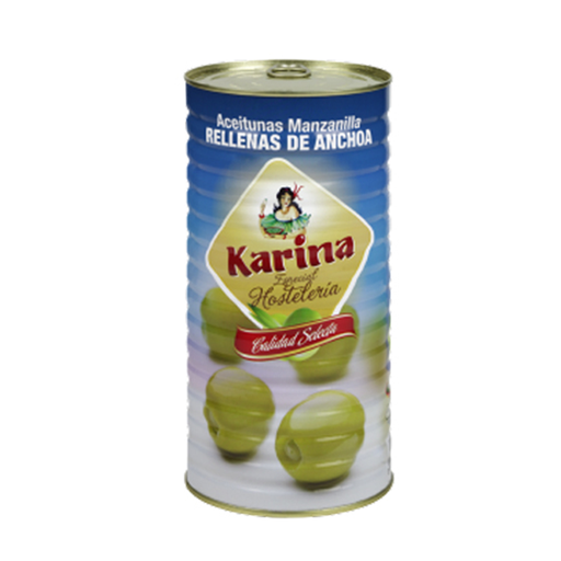 [8411968301771] Aceitunas rellenas de anchoa 1,5 kg Karina